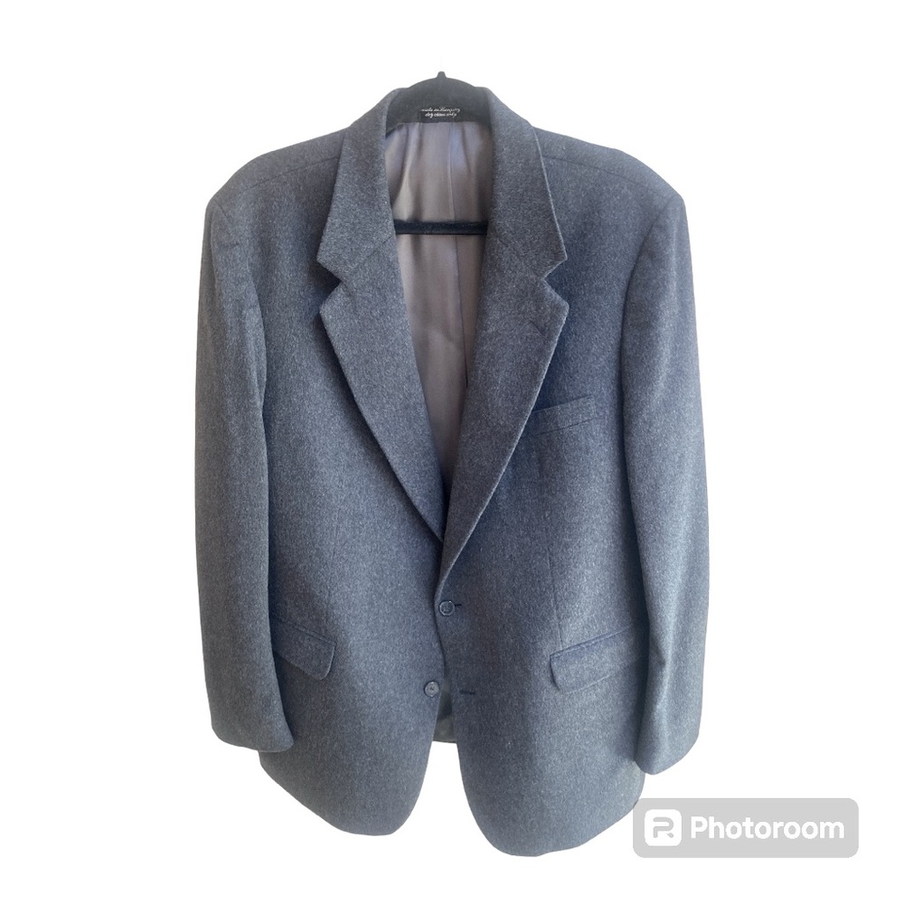 JG Hook Cashmere Blend Blazer Suit Jacket Grey Sport Coat‎ Men's Sz Large/44L